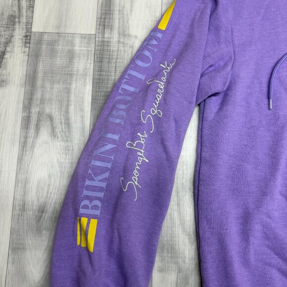 ✅Men L Spongebob Squarepants Bikini Bottom Drivers License Graphic Hoodie Purple - Picture 6 of 11